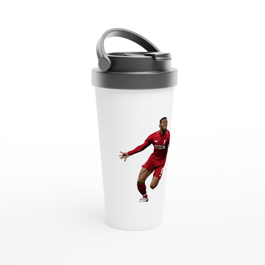 Gini Three Three - LFC - White Stainless Steel Travel Mug